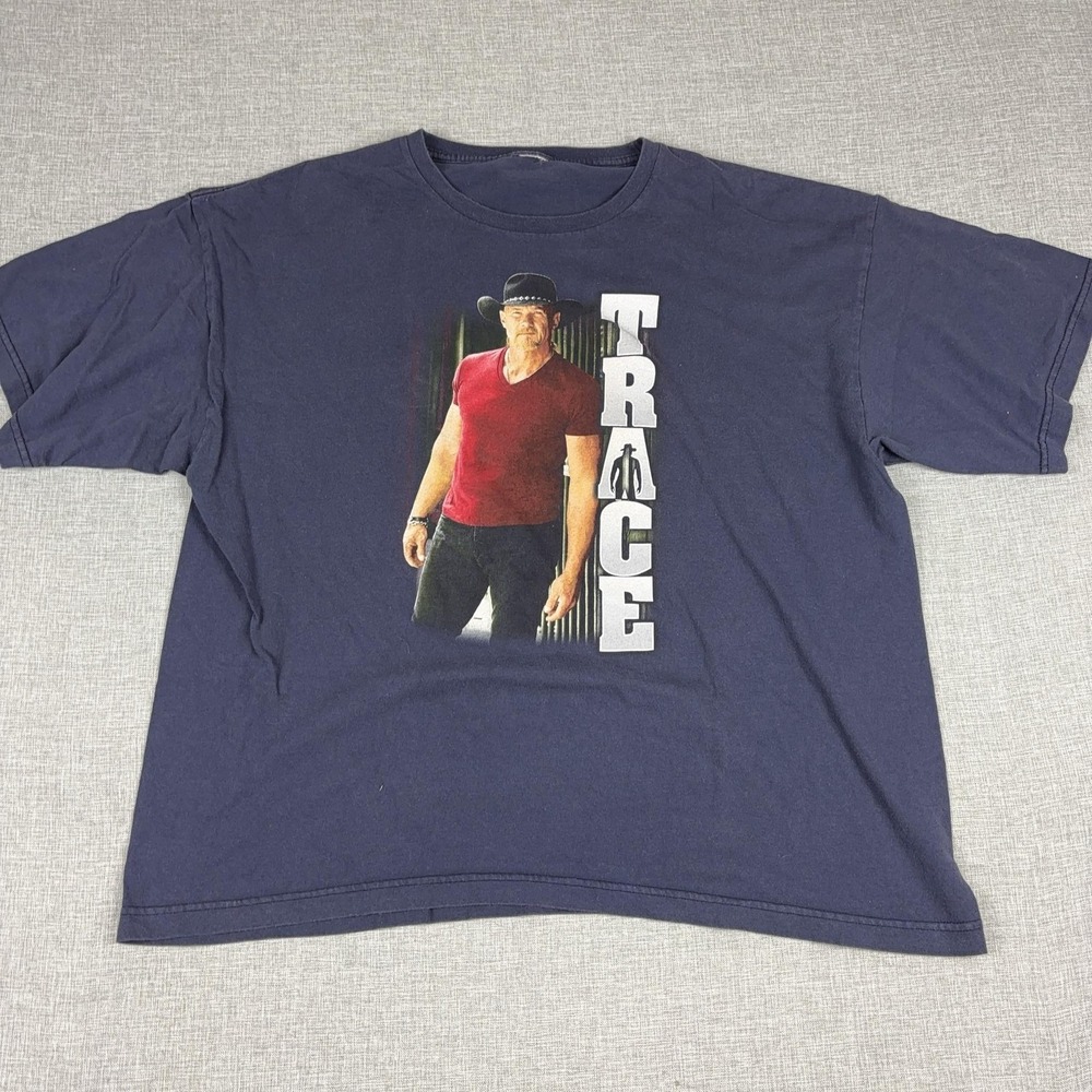 Trace Adkins Shirt Mens XL Blue Tour 2016 Graphic‎ Tee Country Concert Music